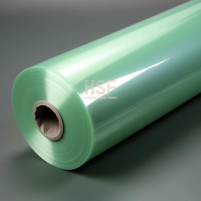 30Î¼m Green Monoaxially Oriented Polyethylene Film sample showing texture and color