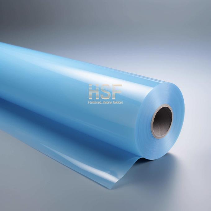 20Î¼m Blue PET Release Liners Film product demonstration